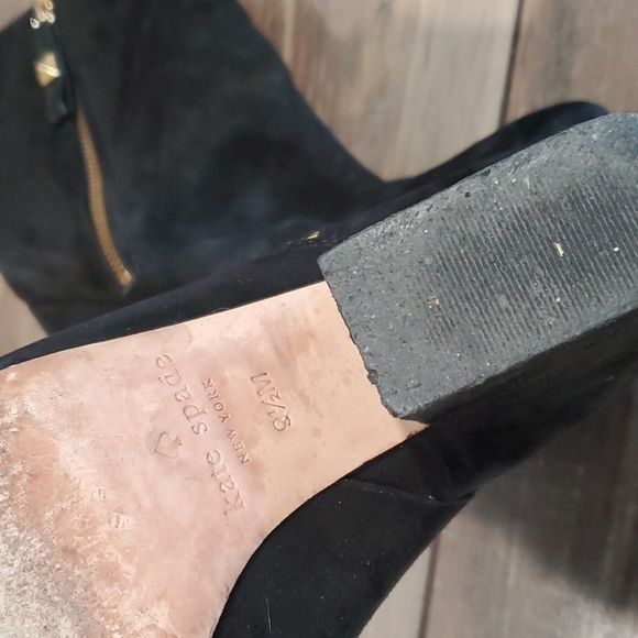 Kate Spade Women Fashion Comfort Ankle Suede Booties heels shoes sz 9.5M - Picture 11 of 14